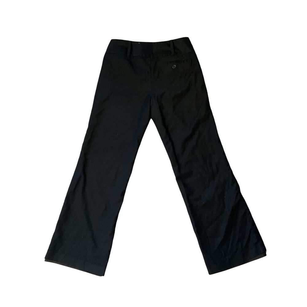 Banana Republic Martin Linen Pants Size 8 Black Straight Leg Work Pants - Picture 2 of 6
